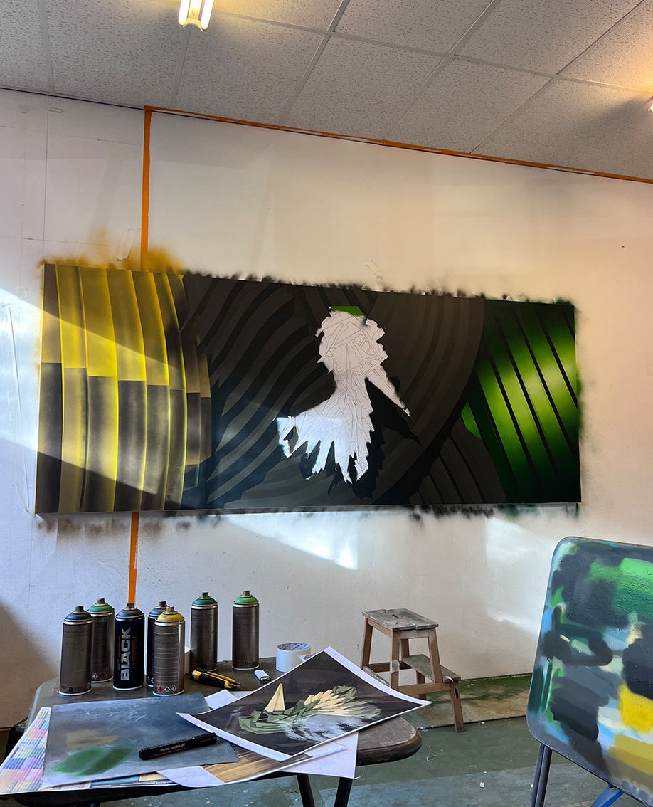 In de Studio Schilderij